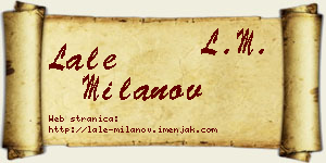 Lale Milanov vizit kartica